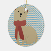 Grillige Vakantie Fret Keramisch Ornament (Links)