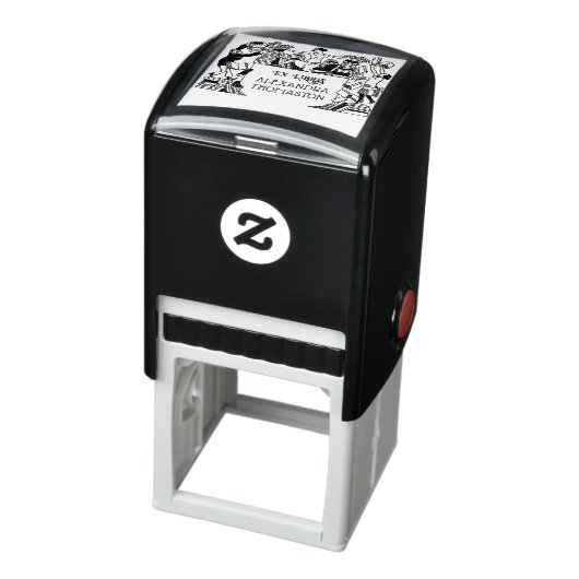 Grillige Vallende Boeken Ex Libris Bibliotheeknaam Zelfinktende Stempel (Product)