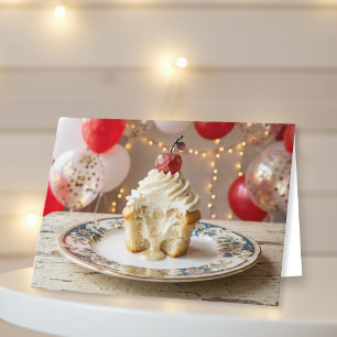 Grillige Vanille Cupcake Verjaardag van nichtje Kaart