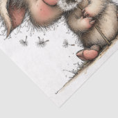 Grillige Varken en Muis in de Lente Tissuepapier (Detail)