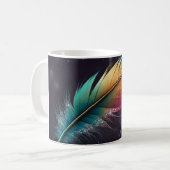 grillige veer koffiemok (Voorkant links)