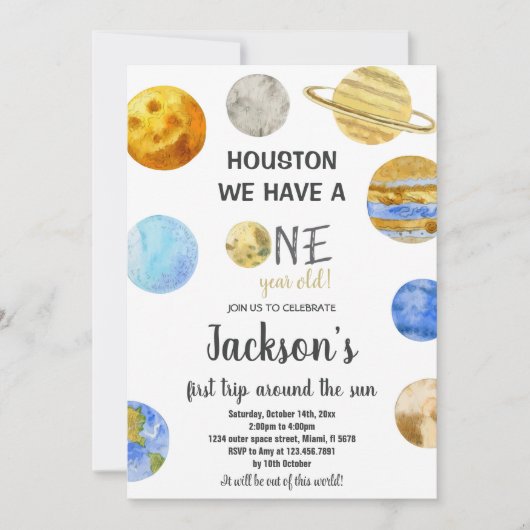 grillige verjaardag uitnodiging (Voorkant)