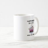 grillige verjaardagskat koffiemok (Voorkant rechts)