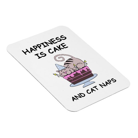 grillige verjaardagskat magneet (Rechterzijde)