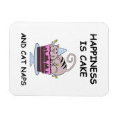 grillige verjaardagskat magneet (Horizontaal)