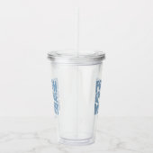 Grillige verse van de markt blauwe bruidsdouche acryl drinkbeker (Rechts)