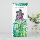 GRILLIGE VERSIERINGEN EN KLEINE ELF paars,rood,bla Kaart (Staand voorkant)