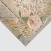 Grillige Victoriaanse Rozen Tissuepapier (Detail)