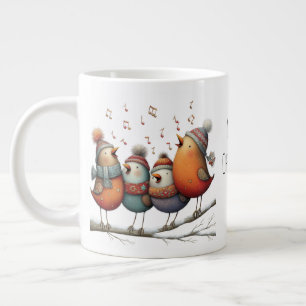 Grillige Vier Zingende Vogels 12 Dagen Kerstmis Grote Koffiekop