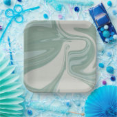 Grillige vierkante papieren bord voor babyshower (Feest)