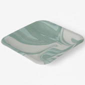 Grillige vierkante papieren bord voor babyshower (Gebogen)