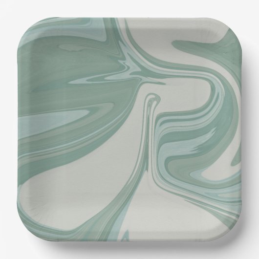 Grillige vierkante papieren bord voor babyshower (Voorkant)