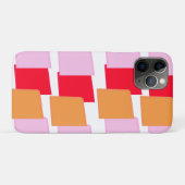 Grillige Vierkanten Rood Oranje Roze  Case-Mate iPhone Case (Achterkant (horizontaal))