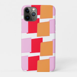 Grillige Vierkanten Rood Oranje Roze Case-Mate iPhone Case
