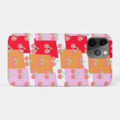 Grillige Vierkanten Rood Oranje Roze Kersen Case-Mate iPhone Case (Achterkant (horizontaal))