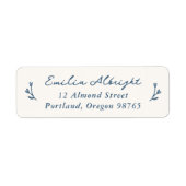 Grillige Vintage Bloem Retouradres Etiket (Voorkant)