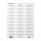 Grillige Vintage Bloem Retouradres Etiket (Full Sheet)