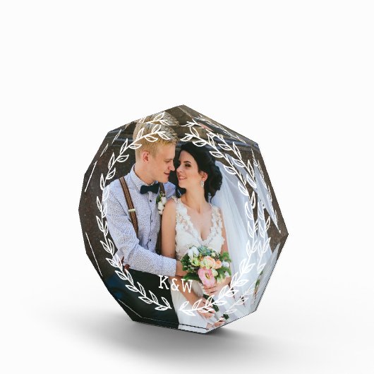 Grillige Vintage Frame Monogram Fotoblokken (Rechts)