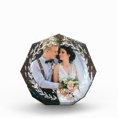 Grillige Vintage Frame Monogram Fotoblokken (Voorkant)