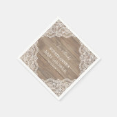 Grillige vintage kant Oude schuur baby shower favo Servet (Hoek)