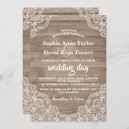 Grillige vintage kant oude schuur bruiloft kaart