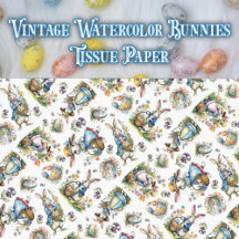 Grillige Vintage Waterverf Paashaas Patroon