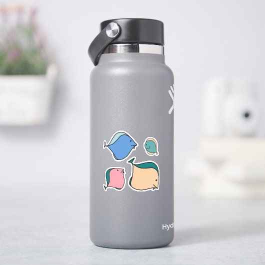 grillige vissen sticker (HydroFlask)