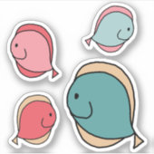 grillige vissen sticker (Voorkant)
