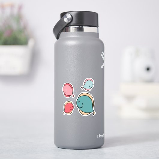 grillige vissen sticker (HydroFlask)