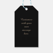 Grillige Vliegende Rendier Silhouet Cadeaulabel (Achterkant)