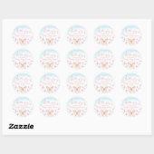 grillige vlinder meisjes roze Baby shower Sticker (Vel)