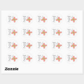 Grillige Vlinder met Spreuk Ronde Sticker (Vel)