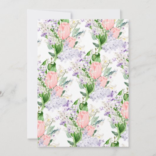 grillige vlinder tuin schattig lente Baby shower Kaart (Achterkant)