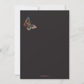 Grillige Vlinder Uitnodiging (Achterkant)