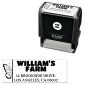 Grillige Vlinderfarm Leuke Retouradres Stempel (In situ)