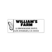 Grillige Vlinderfarm Leuke Retouradres Stempel (Design)