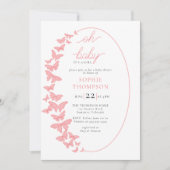 grillige vlinders boho chic meisje Baby shower Kaart (Voorkant)