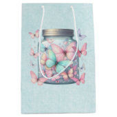 Grillige Vlinders in een Pot Medium Cadeauzakje (Voorkant)