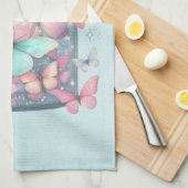 Grillige Vlinders in een Pot Theedoek (Quarter Fold)
