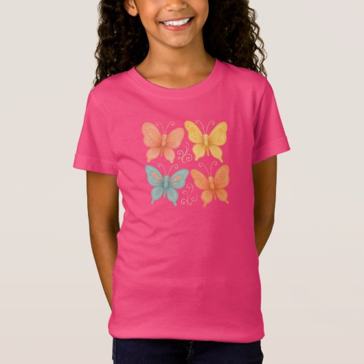Grillige Vlinders T-Shirt (Voorkant)
