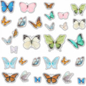 Grillige Vlinderstickers Sticker (Voorkant)