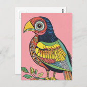 grillige vogel briefkaart (Voorkant / Achterkant)