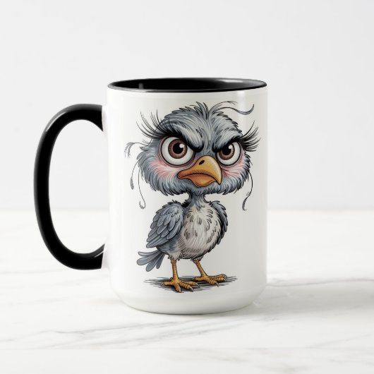 Grillige vogel mok (Links)