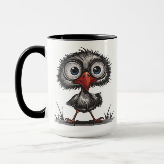 Grillige vogel mok (Links)