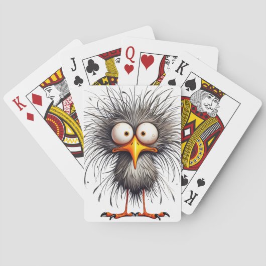 Grillige vogel pokerkaarten (Achterkant)