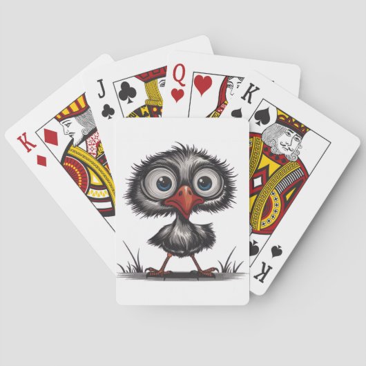 Grillige vogel pokerkaarten (Achterkant)