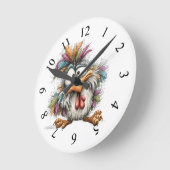 Grillige vogel ronde klok (Hoek)