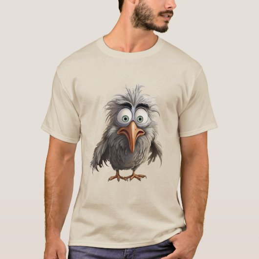 Grillige vogel t-shirt (Voorkant)