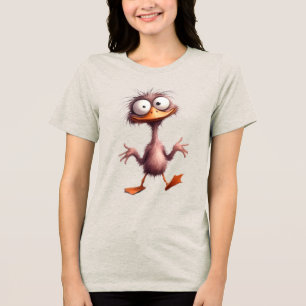 Grillige vogel Tri-Blend shirt