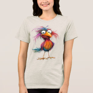 Grillige vogel Tri-Blend shirt